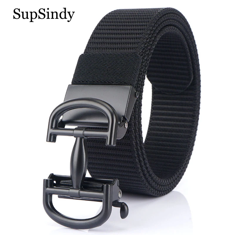 SupSindy Men Nylon Belt Luxury Black Metal Automatic Buckle Canvas Belts for Men Fashion Jeans Waistband Army Outdoor Male Strap
SupSindy Men Nylon Belt Luxury Black Metal Automatic Buckle Canvas Belts for Men Fashion Jeans Waistband Army Outdoor Male Strap