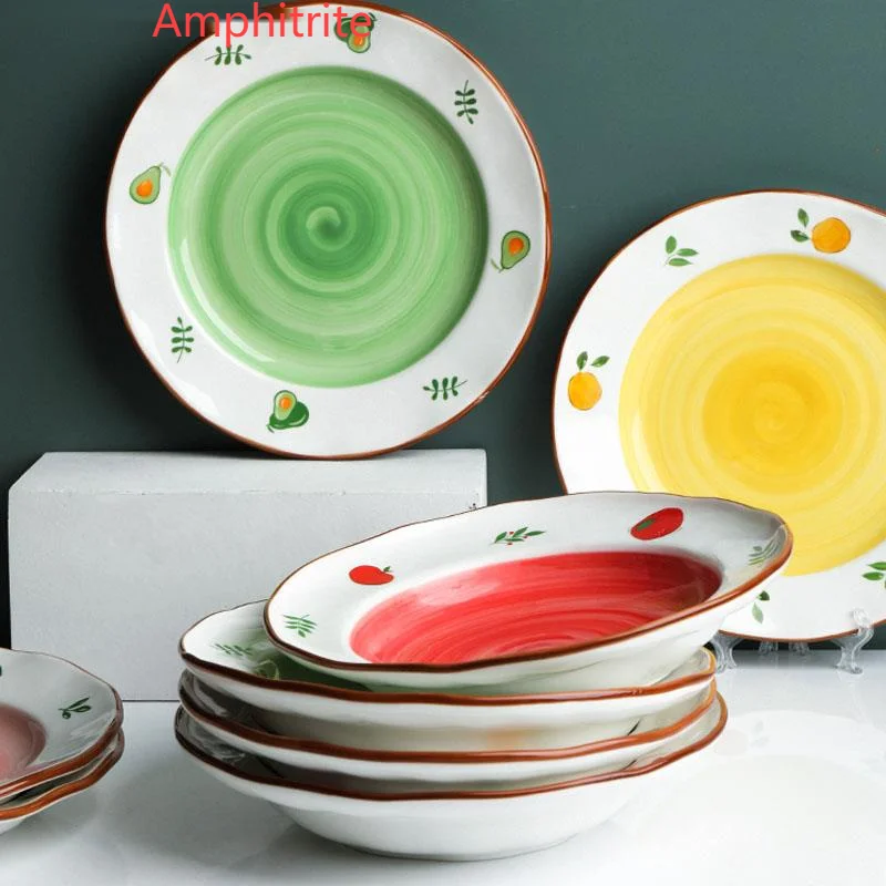 Creative 9 Inch Western Plate Standard Round Pottery Of Fruit Table Utensils Of The Wavy Household Ceramica Salver
Creative 9 Inch Western Plate Standard Round Pottery Of Fruit Table Utensils Of The Wavy Household Ceramica Salver