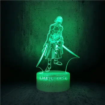 3D led lamp Night Light Roronoa Zoro adventure boy cartoon desk light display bulb cool guy teenager moon lava for kids room
3D led lamp Night Light Roronoa Zoro adventure boy cartoon desk light display bulb cool guy teenager moon lava for kids room