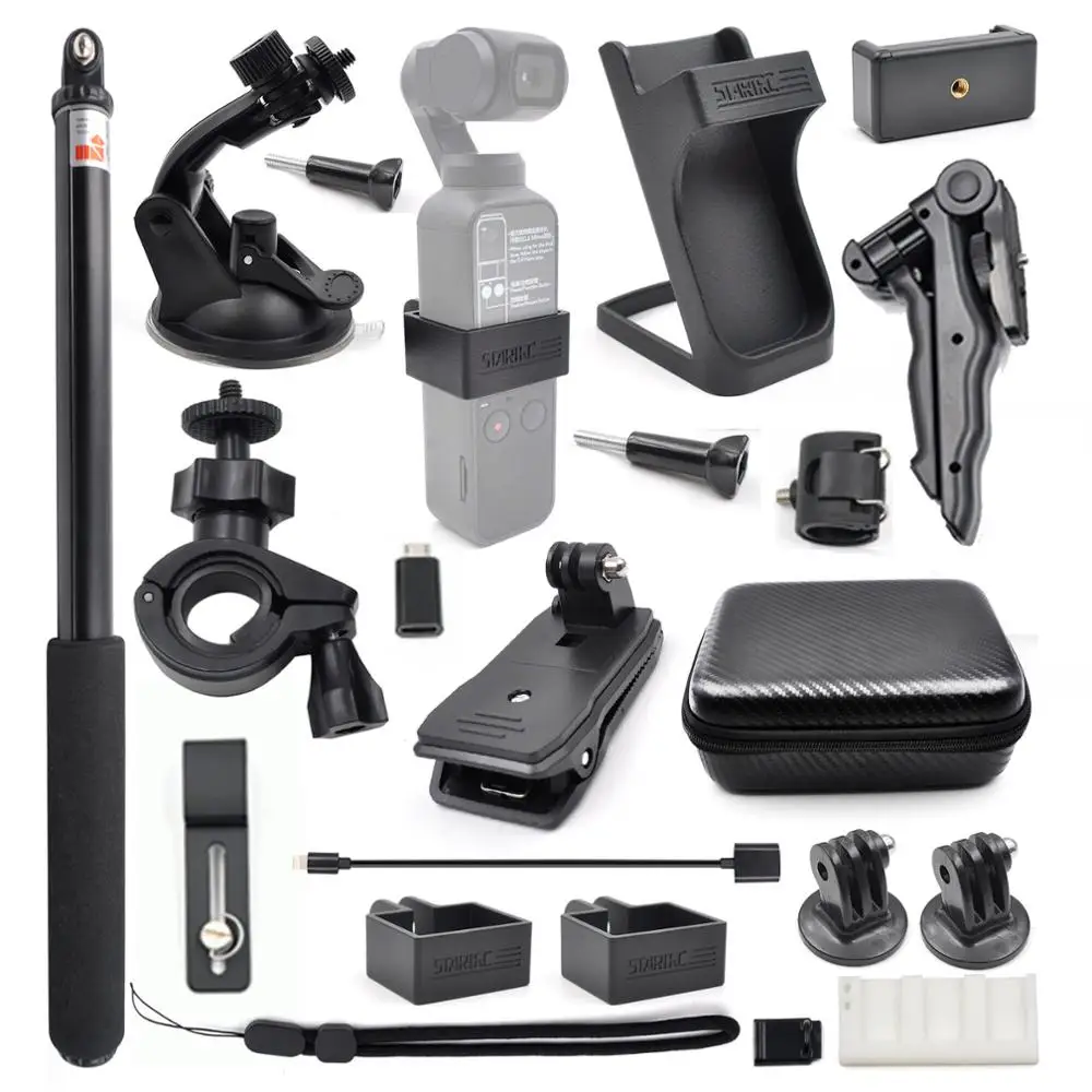Набор аксессуаров для GoPro, Карманная камера Ling Eye PTZ, Аксессуары 22 шт., набор для DJI OSMO Pocket 
Набор аксессуаров для GoPro, Карманная камера Ling Eye PTZ, Аксессуары 22 шт., набор для DJI OSMO Pocket