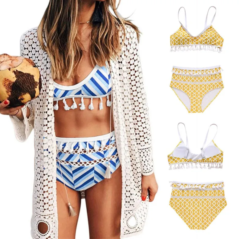 Women Ruffled Sexy Sweet Fringed Female Umbilical Split Girl Shorts Swimsuit + Print High Waist Tassel Swimwear Set
Women Ruffled Sexy Sweet Fringed Female Umbilical Split Girl Shorts Swimsuit + Print High Waist Tassel Swimwear Set