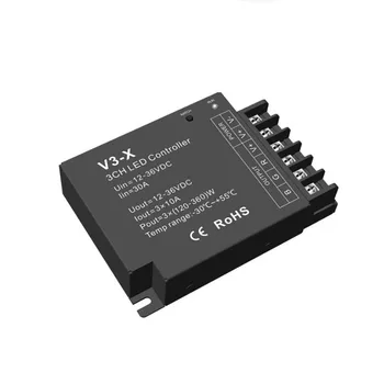 3CH*10A 12-36VDC CV Controller V3-X Dimmer/color temperature/RGB 3in1 High Power Controller PWM Constant Voltage RF Amplifier
3CH*10A 12-36VDC CV Controller V3-X Dimmer/color temperature/RGB 3in1 High Power Controller PWM Constant Voltage RF Amplifier