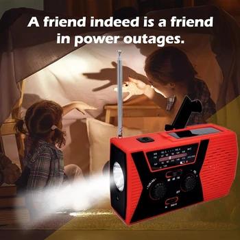 5 in 1 Outdoor Portable Solar Crank AM FM Radio for Emergency Radio SOS Alarm Flashlight 2000MAh Power Bank and Reading Lamp
5 in 1 Outdoor Portable Solar Crank AM FM Radio for Emergency Radio SOS Alarm Flashlight 2000MAh Power Bank and Reading Lamp