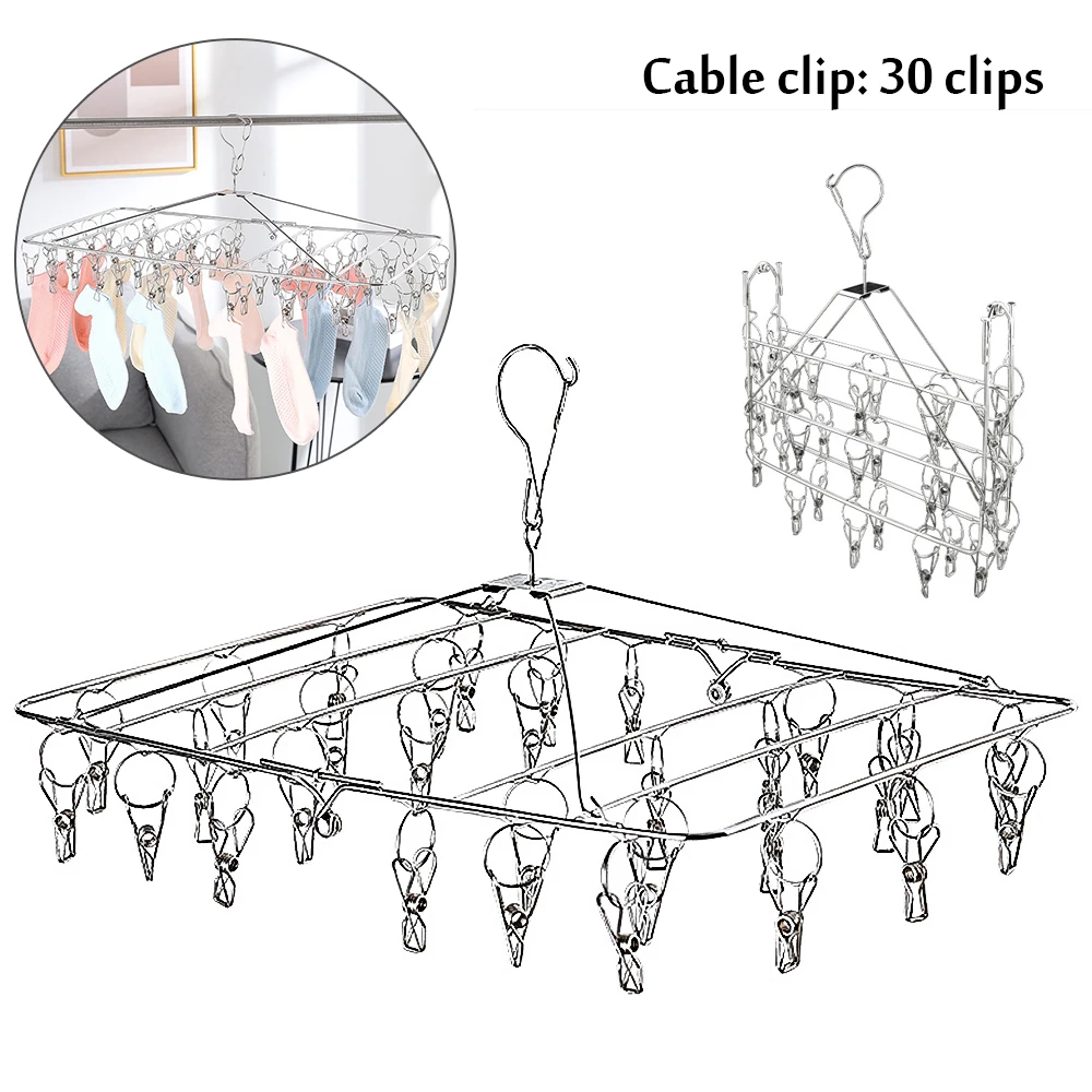 New Sock Drying Racks 360° Underwear Socks Clothespins Stainless Steel Drying Rack Household Multi-function Multi-clip Hanger
New Sock Drying Racks 360° Underwear Socks Clothespins Stainless Steel Drying Rack Household Multi-function Multi-clip Hanger