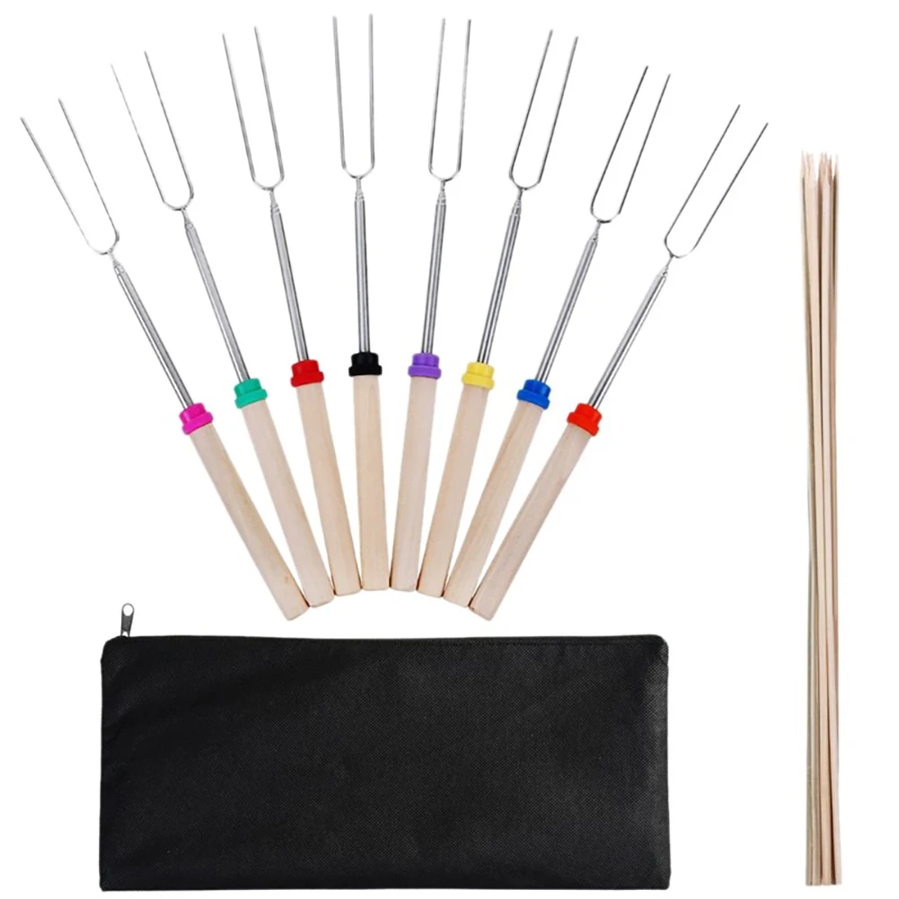 Marshmallow Roasting Sticks Set Smores Sticks 8 Stainless Steel Sticks 10 Bamboo Skewers for Camping Cookware Fire Pit Hot Dogs
Marshmallow Roasting Sticks Set Smores Sticks 8 Stainless Steel Sticks 10 Bamboo Skewers for Camping Cookware Fire Pit Hot Dogs