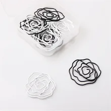 12pcs/box Black White Rose Flower Paper Clips Decor Escolar Bookmarks Photo Memo Ticket Clip Stationery School Supplies Gifts
12pcs/box Black White Rose Flower Paper Clips Decor Escolar Bookmarks Photo Memo Ticket Clip Stationery School Supplies Gifts
