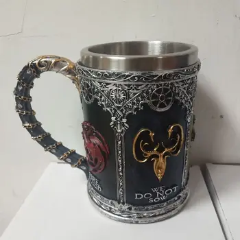 Game of Thrones Mug Stark & Tully & Targaryen & Lannister & Baratheon Stainless Steel Resin 3D Coffee Beer Mug Drinkware Cup
Game of Thrones Mug Stark & Tully & Targaryen & Lannister & Baratheon Stainless Steel Resin 3D Coffee Beer Mug Drinkware Cup