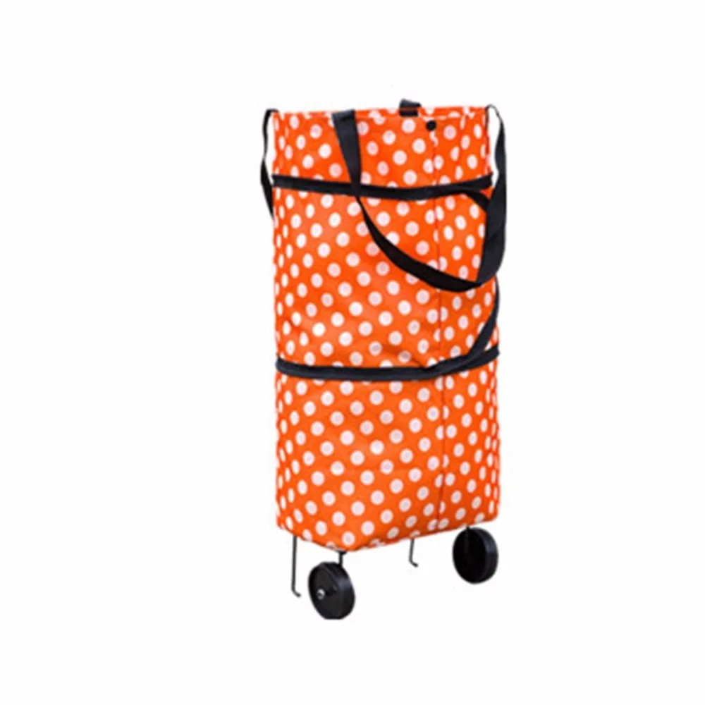 Fashionable Design Large Capacity Waterproof Oxford Cloth Foldable Shopping Trolley Wheel Bag Traval Cart Luggage | Дом и сад