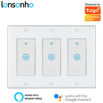 Lonsonho Tuya Smart Wifi Switch US 1 2 3 Gang Touch Panel Wireless Remote Control Light Switch Compatible Alexa Google Home
Lonsonho Tuya Smart Wifi Switch US 1 2 3 Gang Touch Panel Wireless Remote Control Light Switch Compatible Alexa Google Home