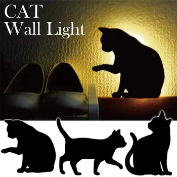 Voice Light Sensor Switch Cat Night Light LED Projection Light Wall Lamp Silhouette Lights Animal Light Bedroom VJ-Drop
Voice Light Sensor Switch Cat Night Light LED Projection Light Wall Lamp Silhouette Lights Animal Light Bedroom VJ-Drop