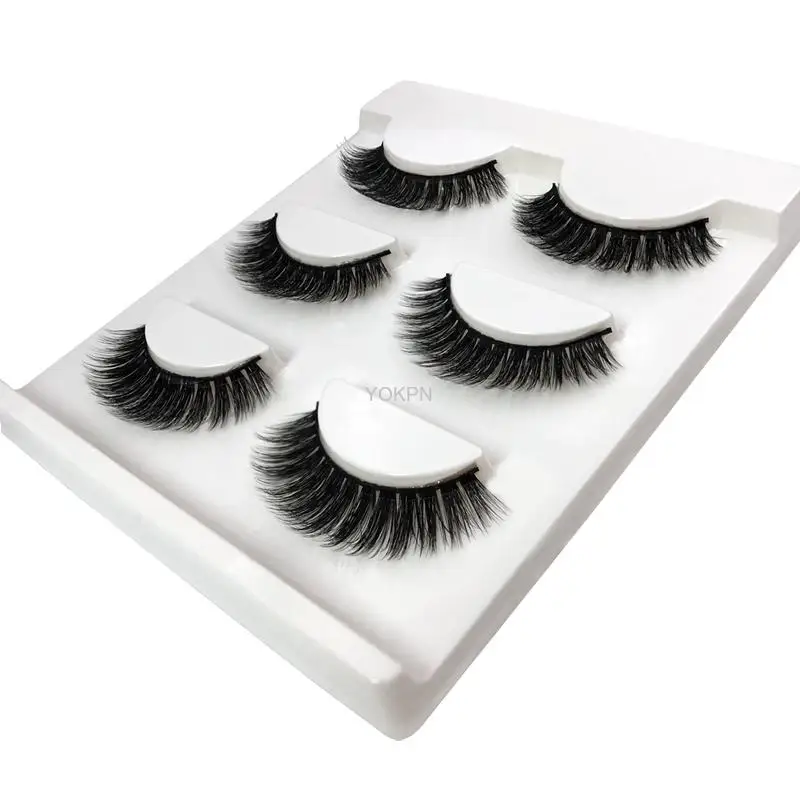 

Yokpn 3 Pairs Natural False Eyelashes Thick Makeup 3D Mink Lashes Soft Eyelash Extension Fakeeye Lashes Long Mink Eyelashes