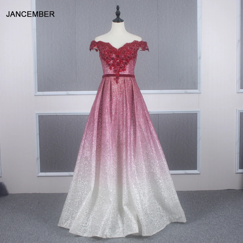 JANCEMBER Plus Size Evening Dress Ball Gown Black Evening Dress Color Changing Boat Neck Glitter Applique Robe Longue
JANCEMBER Plus Size Evening Dress Ball Gown Black Evening Dress Color Changing Boat Neck Glitter Applique Robe Longue