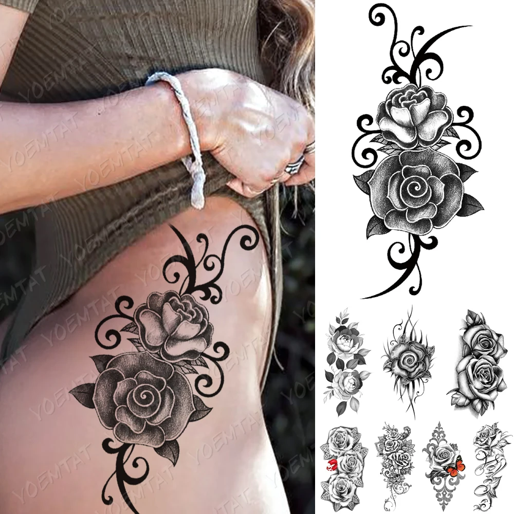 Татуировка переводная водостойкая временная для мужчин и женщин тату-наклейка