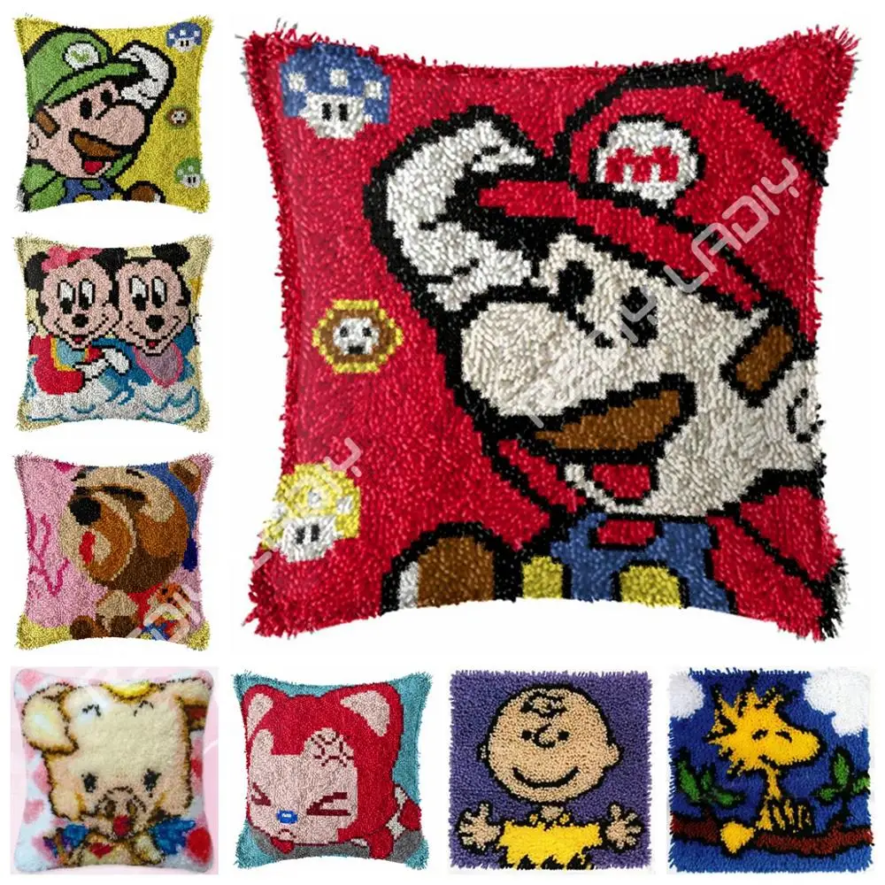 Latch Hook Kits Super Mario Cushion Cover Pre-Printed Color Canvas Crocheting Arts & Crafts Pillow Case Sofa Pillows Home Decor
Latch Hook Kits Super Mario Cushion Cover Pre-Printed Color Canvas Crocheting Arts & Crafts Pillow Case Sofa Pillows Home Decor