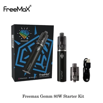 Original FreeMax GEMM 80W Vape Starter Kit 5ml Capacity Disposable Tank Atomizer 2900mah Mod 0.2ohm Mesh Electronic Cigarette