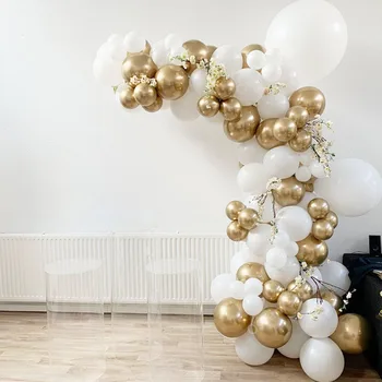 94pcs/set Balloon Garland Arch Kit Gold White Balloons for Birthdays Baby Showers Weddings Party Decorations Background S8XN
94pcs/set Balloon Garland Arch Kit Gold White Balloons for Birthdays Baby Showers Weddings Party Decorations Background S8XN