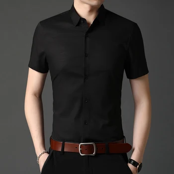 2020 new Summer shirt men pure color short-sleeved shirts men's lapel half-sleeved business Clothes 1978
2020 new Summer shirt men pure color short-sleeved shirts men's lapel half-sleeved business Clothes 1978