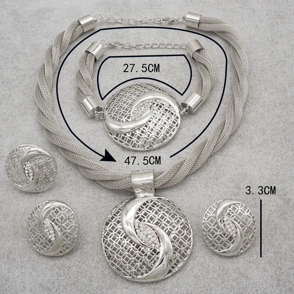 Fashion Jewelry Set Dubai Gold Color Nigerian Wedding African Round Pendant Necklace Jewellery Set Party Gift 6 Mallzona Fashion Jewelry Set Dubai Gold Color Nigerian Wedding African Round Pendant Necklace Jewellery Set Party Gift Mallzona