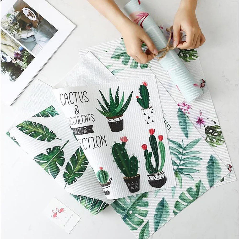Tropical Flamingos PVC Placemat For Dining Table Coaster Tableware slip-resistant pad Heat Insulation Bowl Mat Kitchen Decor
Tropical Flamingos PVC Placemat For Dining Table Coaster Tableware slip-resistant pad Heat Insulation Bowl Mat Kitchen Decor