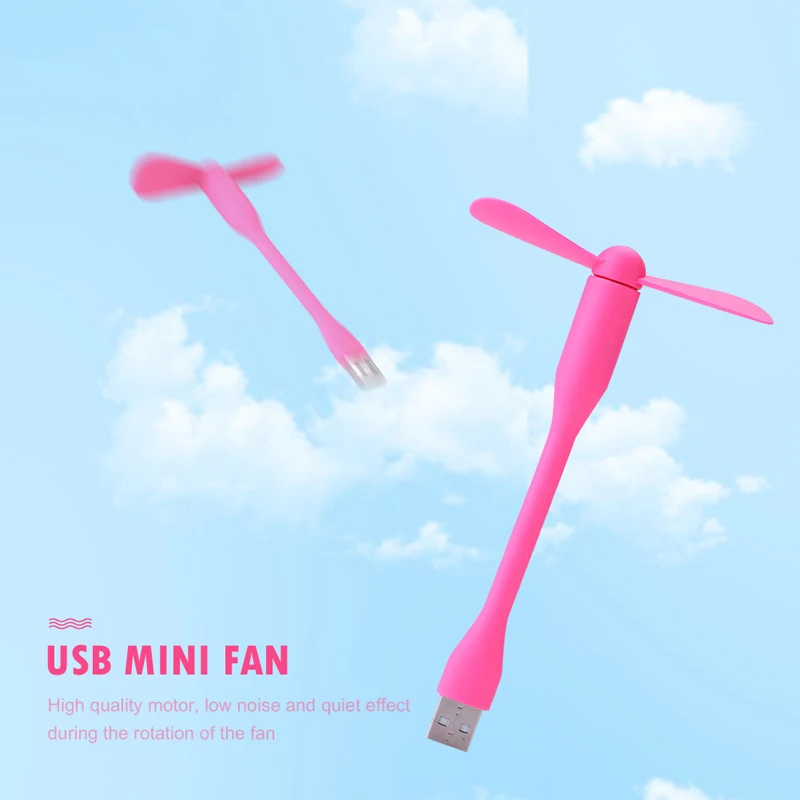 

Mini USB Fan Flexible Bendable Fan For Power Bank Laptop PC AC Charger Portable Hand Fan For Computer Summer Gadget