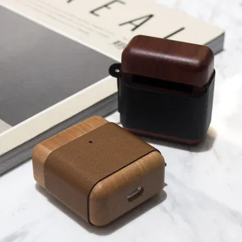 Wireless Bluetooth Earphones Case Box For AirPods 2 Wooden Leather Cases Protective Solid Cover Wireless Headphones Accessories
Wireless Bluetooth Earphones Case Box For AirPods 2 Wooden Leather Cases Protective Solid Cover Wireless Headphones Accessories