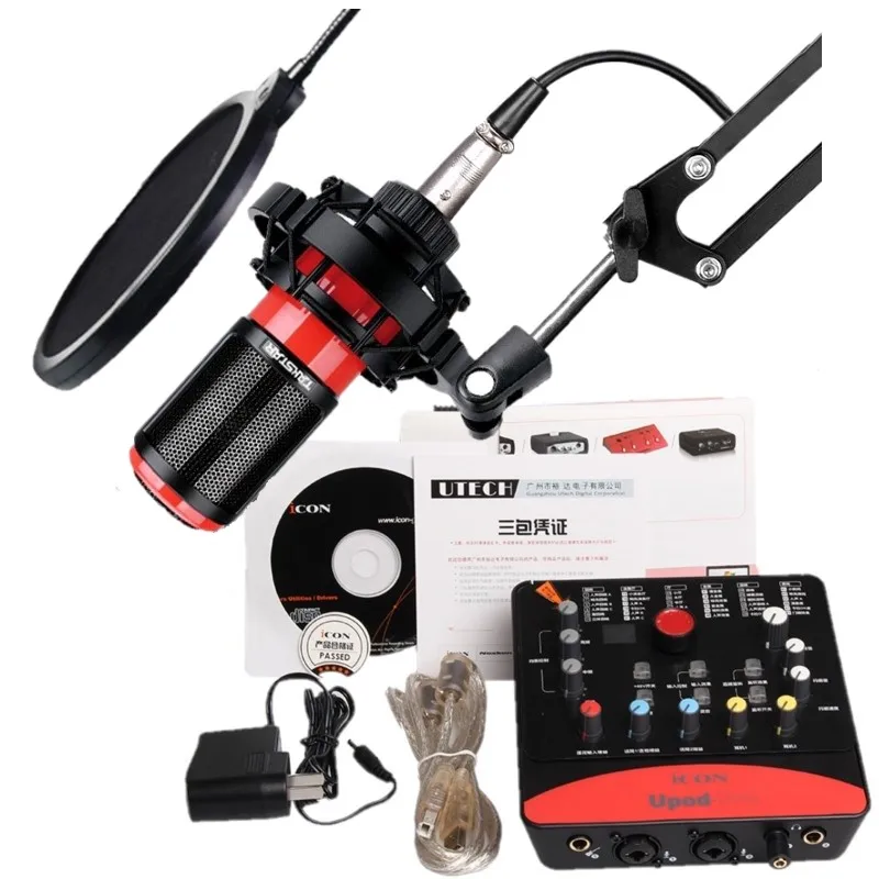 100% Original Takstar PC-K320 microphone with ICON Upod Pro sound card and audio cable use for professional recording
100% Original Takstar PC-K320 microphone with ICON Upod Pro sound card and audio cable use for professional recording