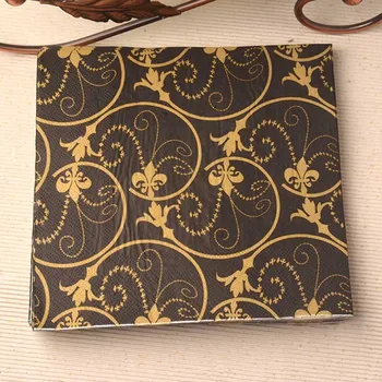 20pcs Classic black gold theme Napkin Print Paper Wine Glass Flower Disposable Paper Table Wedding Party Decoration
20pcs Classic black gold theme Napkin Print Paper Wine Glass Flower Disposable Paper Table Wedding Party Decoration