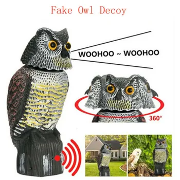 360° Rotating Head Sound & Shadow Control Scarecrow Simulation Owl Scarer Repel Pest Crow Mouse Snake
360° Rotating Head Sound & Shadow Control Scarecrow Simulation Owl Scarer Repel Pest Crow Mouse Snake