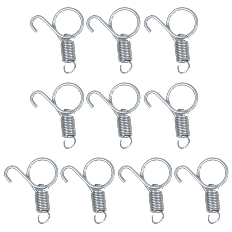 Фото 10 Packs Spring Hooks for Rabbit Cage Latch Door Wire Clips Snap Multifunctional 2 Sizes | Дом и сад