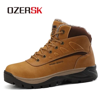OZERSK Brand Men Winter Snow Boots Leather Sneakers Super Warm Men High Quality Outdoor Male Hiking Boots Work Shoes 39-47
OZERSK Brand Men Winter Snow Boots Leather Sneakers Super Warm Men High Quality Outdoor Male Hiking Boots Work Shoes 39-47