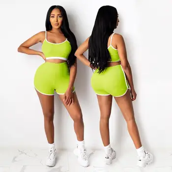 2020 New Women Casual Two Piece Shorts Set Tank Top And Bike Shorts Matching Set Fitness Yoga Active Outfits
2020 New Women Casual Two Piece Shorts Set Tank Top And Bike Shorts Matching Set Fitness Yoga Active Outfits