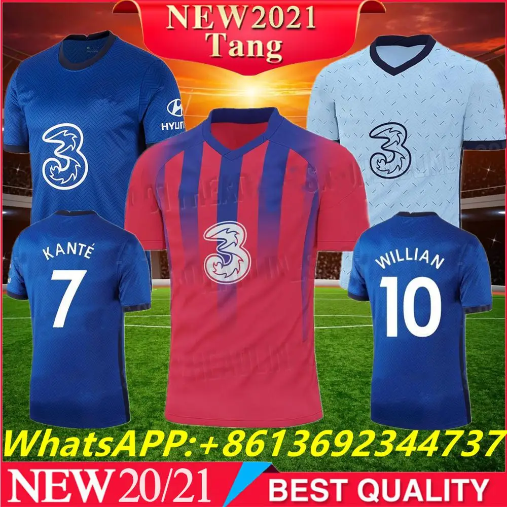 

Top quality 20/21 Chelseaes home Soccer jersey WILLIAN KANTE PULISIC PEDRO GIROUD MOUNT 2020 2021 Chelseaes away Football Shirt