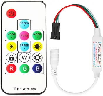 300 Kinds of Changes Digital RGB LED Strip Controller with 14Key RF Wireless Remote for DC5V WS2812B WS2812 Strip 
300 Kinds of Changes Digital RGB LED Strip Controller with 14Key RF Wireless Remote for DC5V WS2812B WS2812 Strip