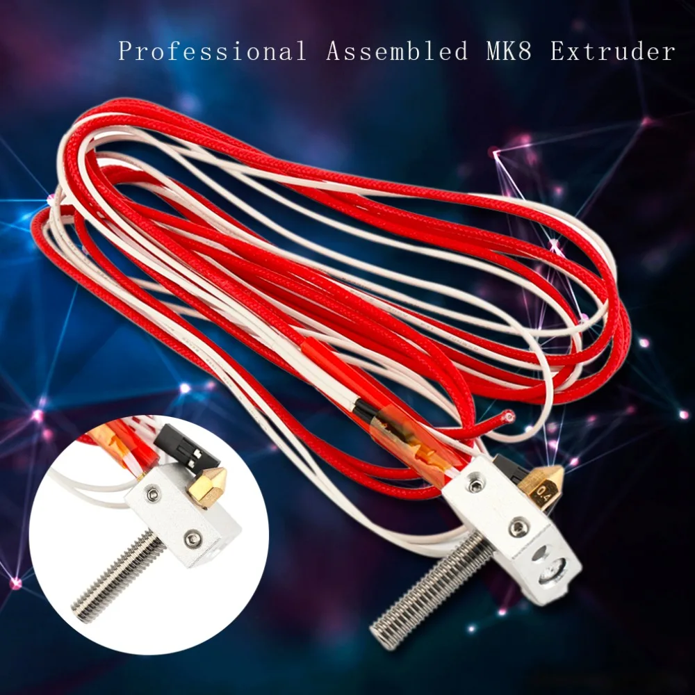 Professional Assembled MK8 Extruder 1.75mm/0.4mm Nozzle 3D Printer Aluminum Heating Block 3D Printing Accessory
Professional Assembled MK8 Extruder 1.75mm/0.4mm Nozzle 3D Printer Aluminum Heating Block 3D Printing Accessory