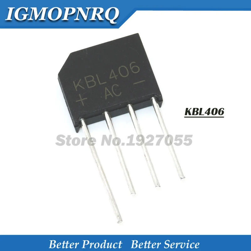 5pcs KBL406 RECTIFIER BRIDGE 4A 600V KBL-4 NEW