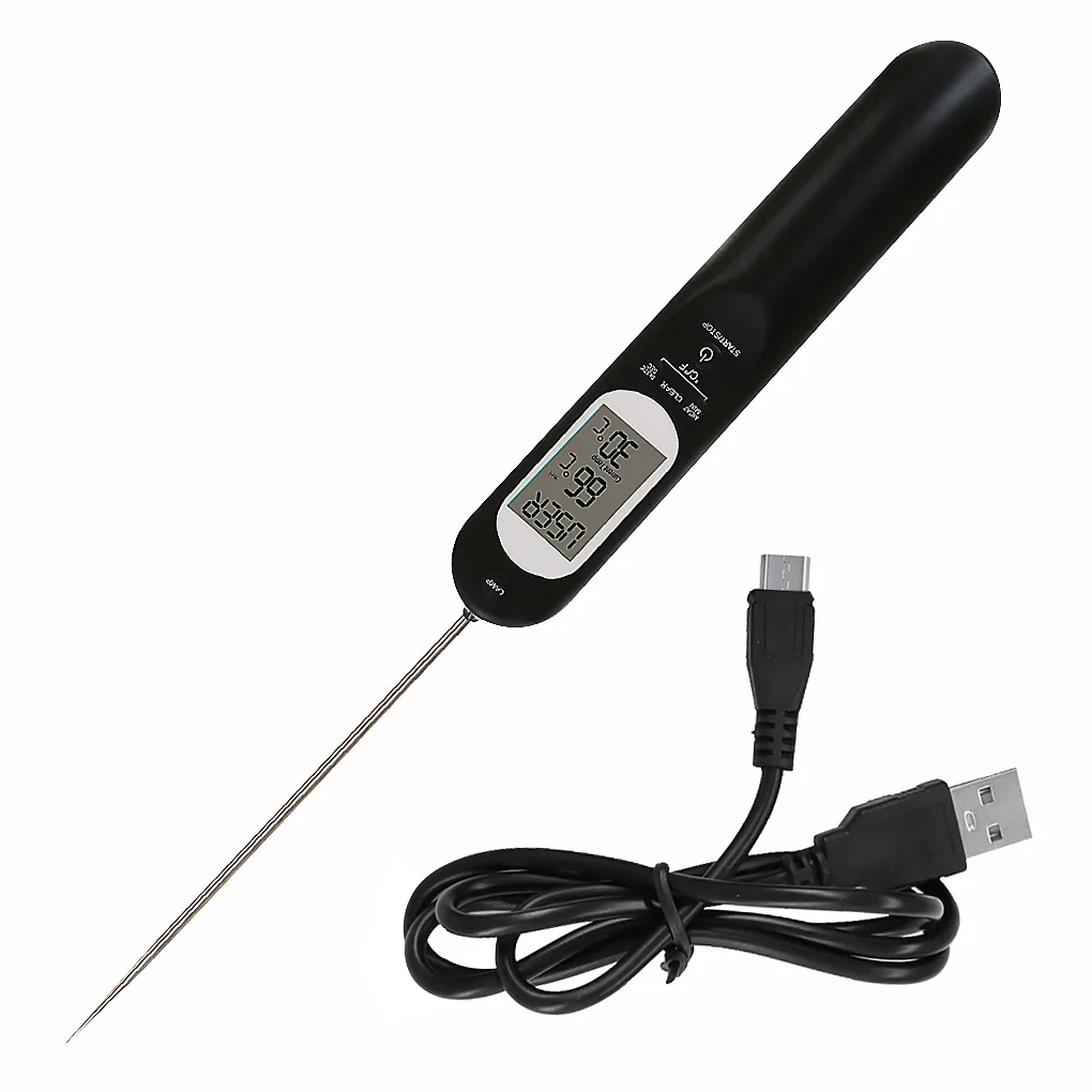 Cooking Digital Thermometer Food Meat Beef LCD Display Temperature Probe Rechargeable Measuring Tool Kitchen grill thermometer
Cooking Digital Thermometer Food Meat Beef LCD Display Temperature Probe Rechargeable Measuring Tool Kitchen grill thermometer