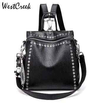 WESTCREEK Brand Women PU Leather Backpack New Fashion Student Rivet School Bags Shoulder Bag Female Travel Back Pack Bookbag
WESTCREEK Brand Women PU Leather Backpack New Fashion Student Rivet School Bags Shoulder Bag Female Travel Back Pack Bookbag