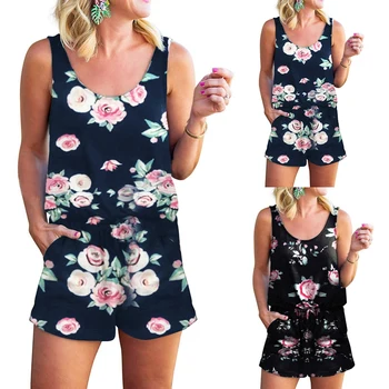 Women's Summer Print Vest Lace Pocket Jumpsuit
Women's Summer Print Vest Lace Pocket Jumpsuit