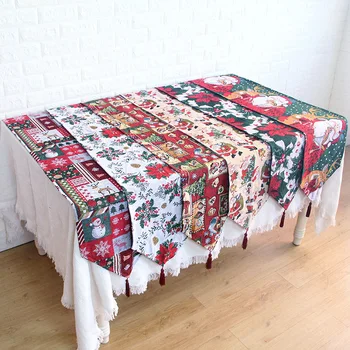 Christmas Tassel Table Runner Santa Claus Table Cover Snow Man Table Decoration Tree Bell Table Protection Long Dining Table
Christmas Tassel Table Runner Santa Claus Table Cover Snow Man Table Decoration Tree Bell Table Protection Long Dining Table