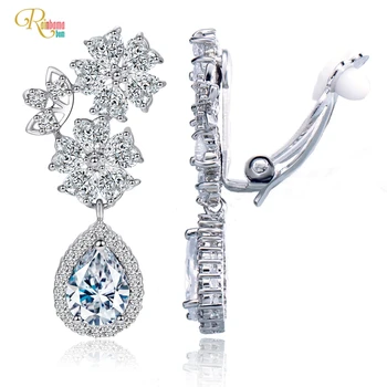 Rainbamabom Luxury 925 Solid Sterling Silver Water Drop Created Moissanite Wedding Engagement Fine Jewelry Dangle Earrings
Rainbamabom Luxury 925 Solid Sterling Silver Water Drop Created Moissanite Wedding Engagement Fine Jewelry Dangle Earrings