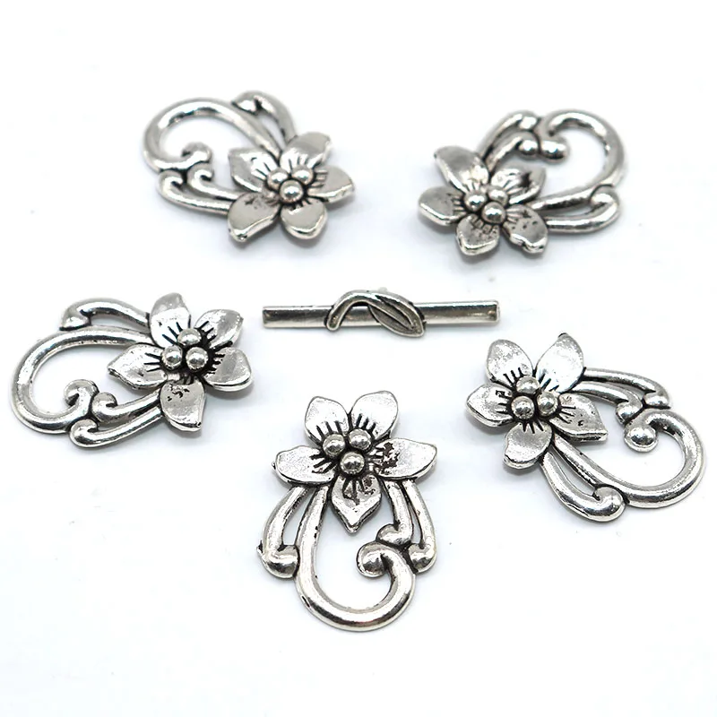 10 Sets Clasp Screw Thread Bracelet Metal Antique Silver Plated Toggle Clasps Hooks OT Toggle Clasp Fastener Jewelry Findings
10 Sets Clasp Screw Thread Bracelet Metal Antique Silver Plated Toggle Clasps Hooks OT Toggle Clasp Fastener Jewelry Findings