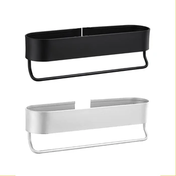 Waterproof Bathroom Storage Rack Rustproof Floating Wall Shelf with Towel Bar Strong Bearing Aluminum Storage Shelf 
Waterproof Bathroom Storage Rack Rustproof Floating Wall Shelf with Towel Bar Strong Bearing Aluminum Storage Shelf