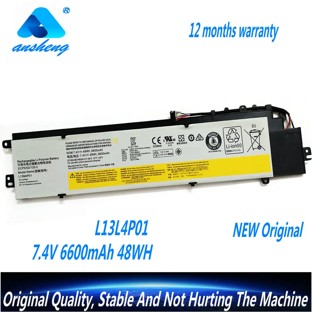 Оригинальная Аккумуляторная Батарея L13L4P01 L13C4P01 L13M4P01 для ноутбука Lenovo для Erazer
Оригинальная Аккумуляторная Батарея L13L4P01 L13C4P01 L13M4P01 для ноутбука Lenovo для Erazer