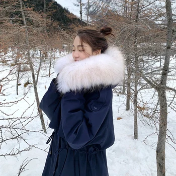Thick Warm Women Winter Coat Snow Wear Mid-long Loose Down Parkas Drawstring Large Fur Collar Women Down Jackets Oversized
Thick Warm Women Winter Coat Snow Wear Mid-long Loose Down Parkas Drawstring Large Fur Collar Women Down Jackets Oversized