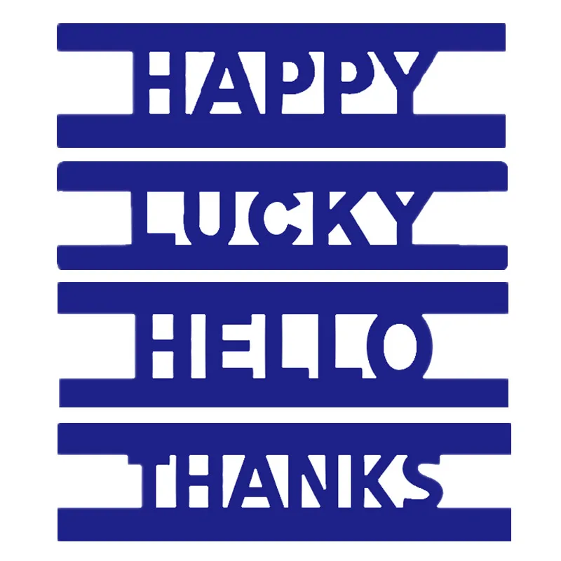 HELLO BABY спасибо вечерние металлические режущие штампы с надписью LUCKY LOVE HAPPY