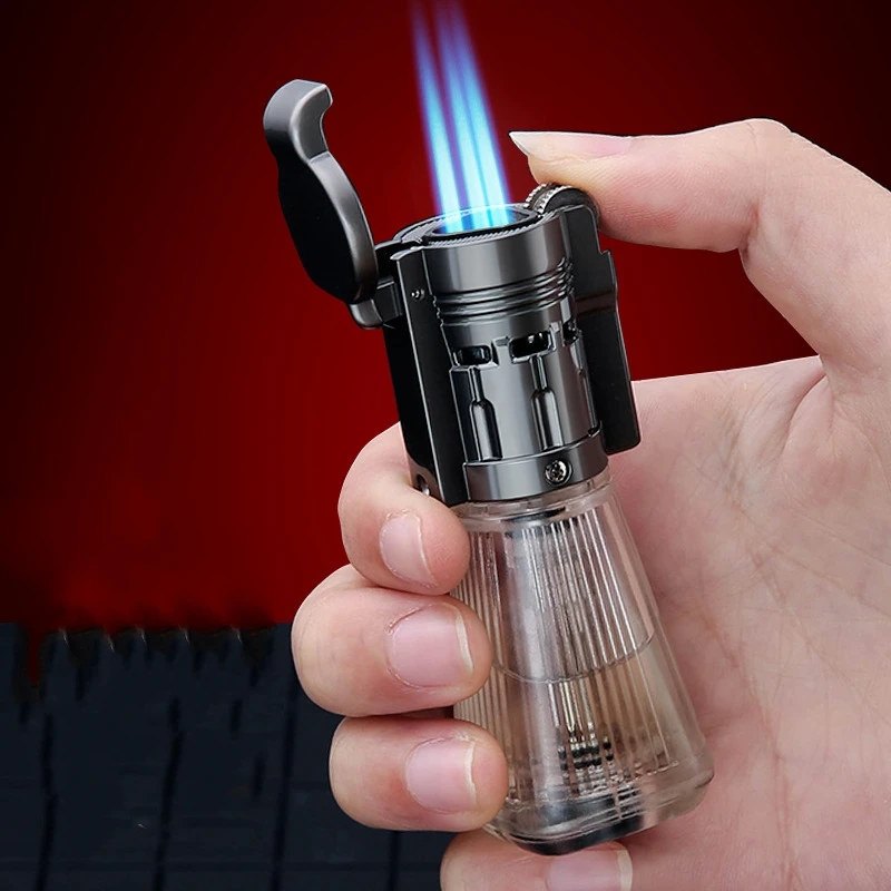 HONEST Large-Capacity Transparent Air Box Windproof Blue Flame Straight Into Three Fires Strong Firepower Grinding Wheel Lighter
HONEST Large-Capacity Transparent Air Box Windproof Blue Flame Straight Into Three Fires Strong Firepower Grinding Wheel Lighter