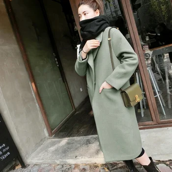 Autumn Winter Woolen Coat Women Korean Casual Ladies Long Woolen Coats Warm Clothes Femme 2019
Autumn Winter Woolen Coat Women Korean Casual Ladies Long Woolen Coats Warm Clothes Femme 2019