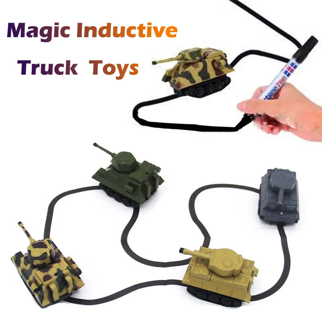 Magic Inductive Tank Follows Black Line Magic Toy Car for Kids Children Fun Playing Game Toy Kids Gifts
Magic Inductive Tank Follows Black Line Magic Toy Car for Kids Children Fun Playing Game Toy Kids Gifts