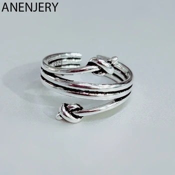 ANENJERY Fashion Mutil Layers Knot 925 Sterling Thai Silver Ring Vintage Open Size Ring For Women Jewelry Gifts S-R535
ANENJERY Fashion Mutil Layers Knot 925 Sterling Thai Silver Ring Vintage Open Size Ring For Women Jewelry Gifts S-R535