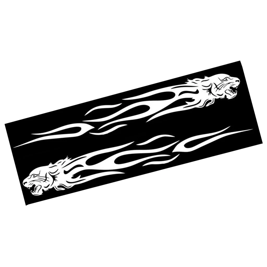 Pair Waterproof Car Body Side Truck Decal Vinyl Flame Graphics Racing Stripes Sticker Universal Pair Waterproof Car Body Side Truck Decal Vinyl Flame Graphics Racing Stripes Sticker Universal